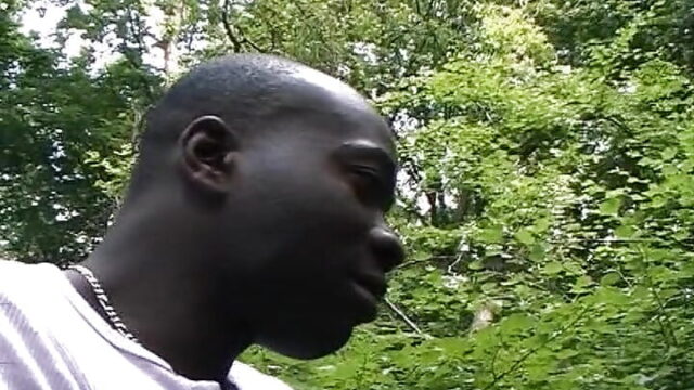 A stunning French runner gets assfucked in the woods by two dudes